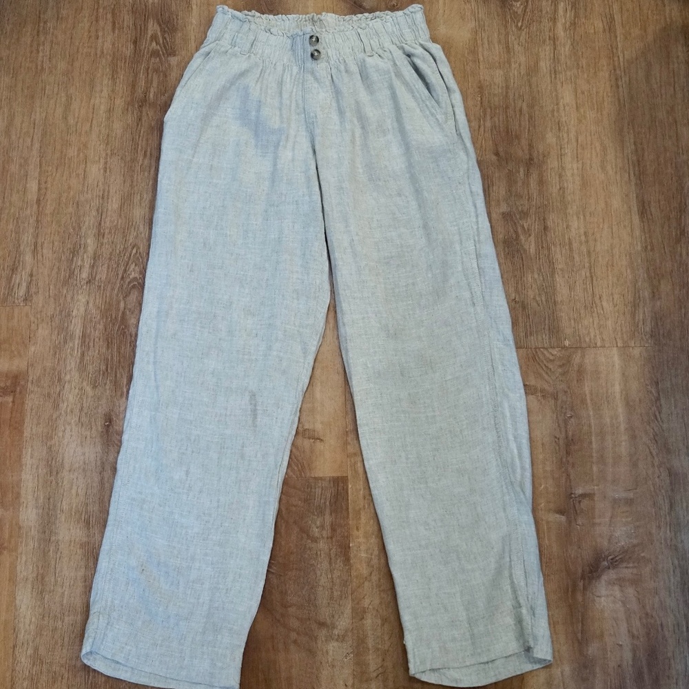 Linen Blend Pull-On Pants | Relaxed Beachy Lightweight Summer Pants